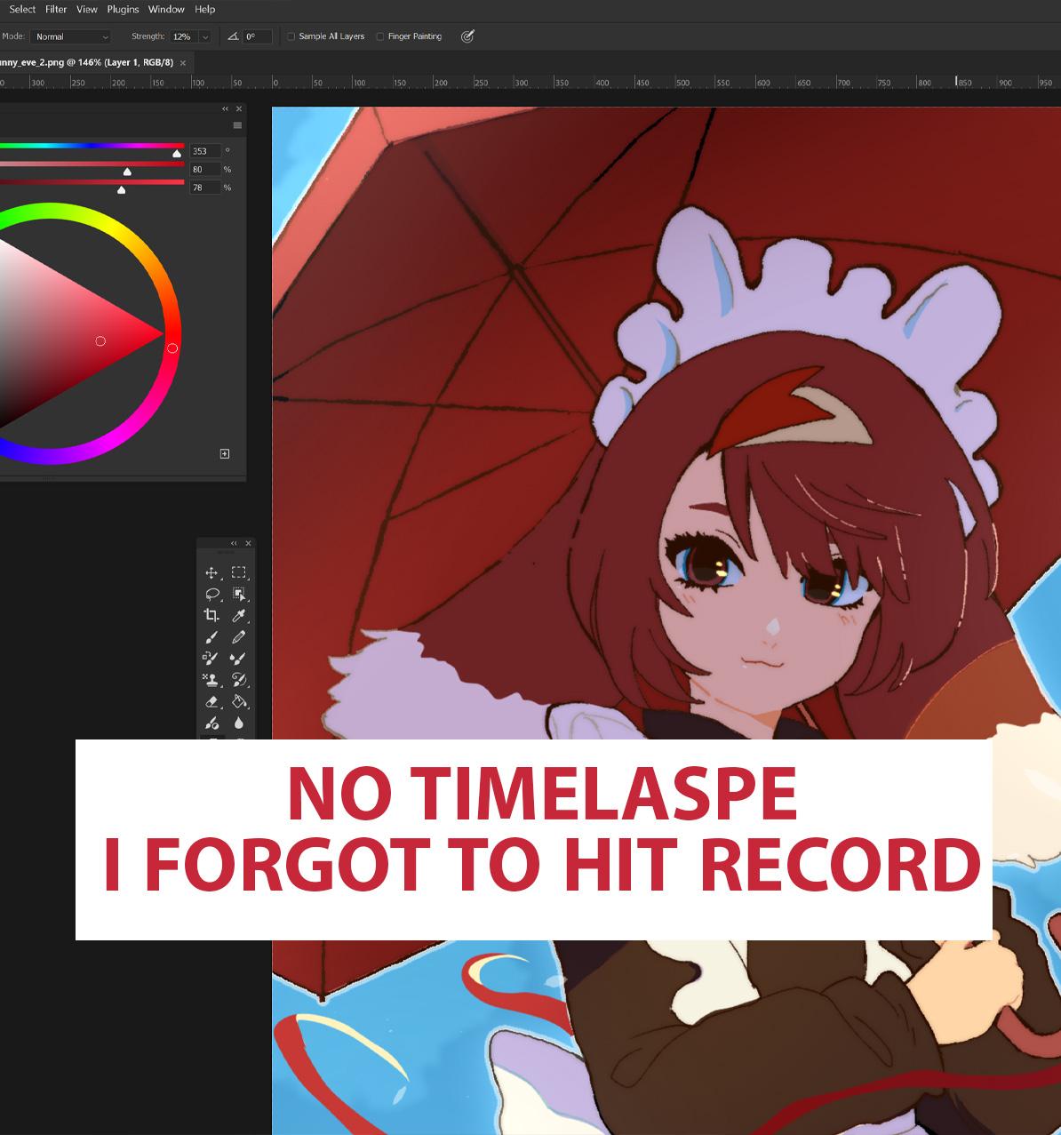 No timelapse because recording was not started